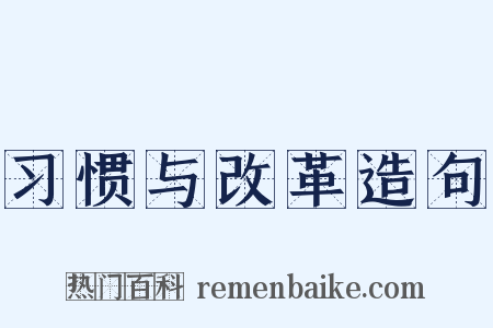 习惯与改革造句是什么意思的图片
